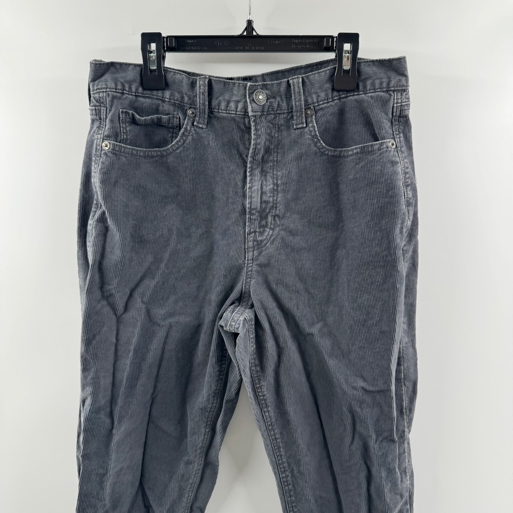 American Eagle Mom Jeans Corduroy Charcoal Grey Size 8 Regular - Picture 3 of 8